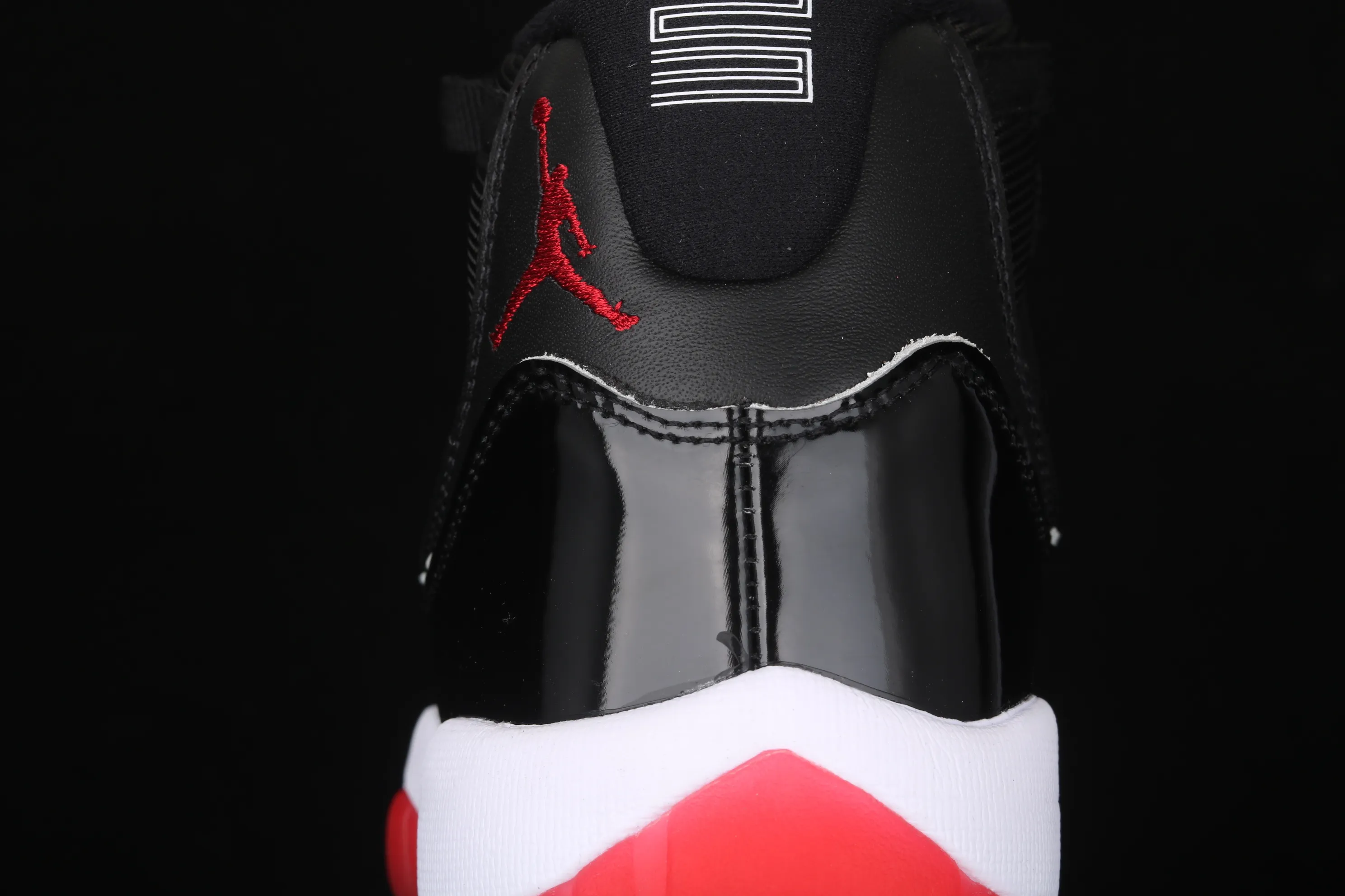 All categories Air Jordan Jordan series basketball shoes Air Jordan 11 Air Jordan 11 "Bred" AJ11 Joe 11 patent leather black and red first year 2019 classic replica high-top women's basketball shoes 378038-061